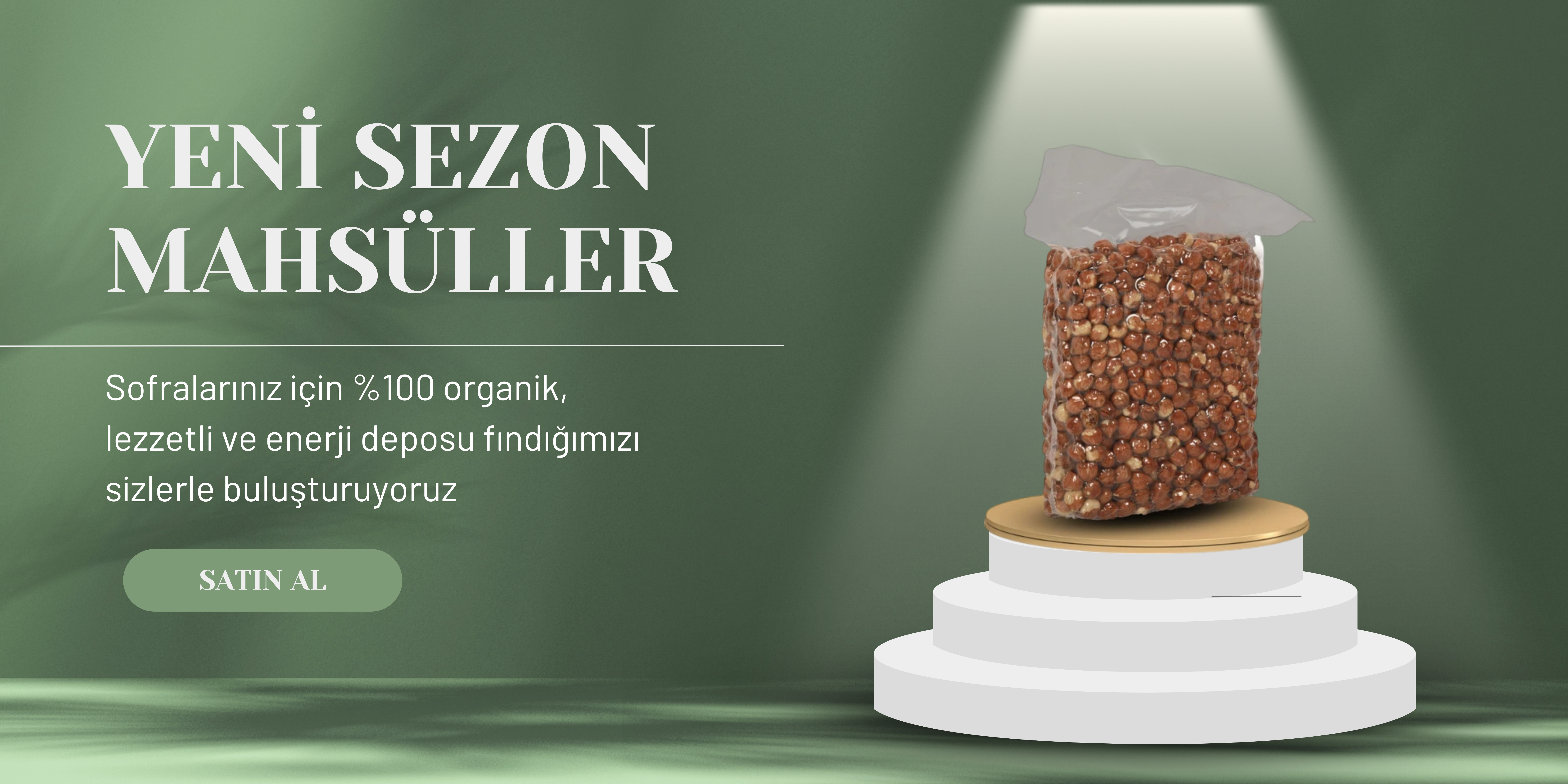 Yeşil Beyaz Minimalist Yeni Sezon Yeni Ürün Banner